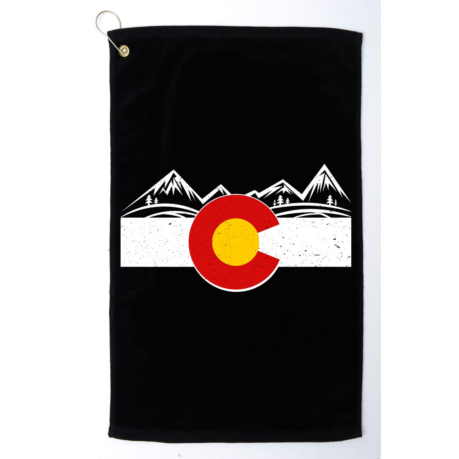 Colorado Wilderness Mountains Flag Golf Towel