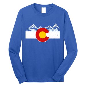 Colorado Wilderness Mountains Flag Long Sleeve Shirt