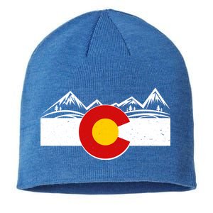 Colorado Wilderness Mountains Flag Sustainable Beanie