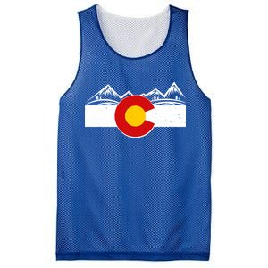 Colorado Wilderness Mountains Flag Mesh Reversible Basketball Jersey Tank