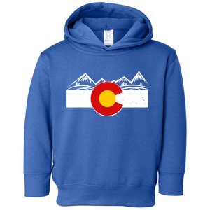 Colorado Wilderness Mountains Flag Toddler Hoodie