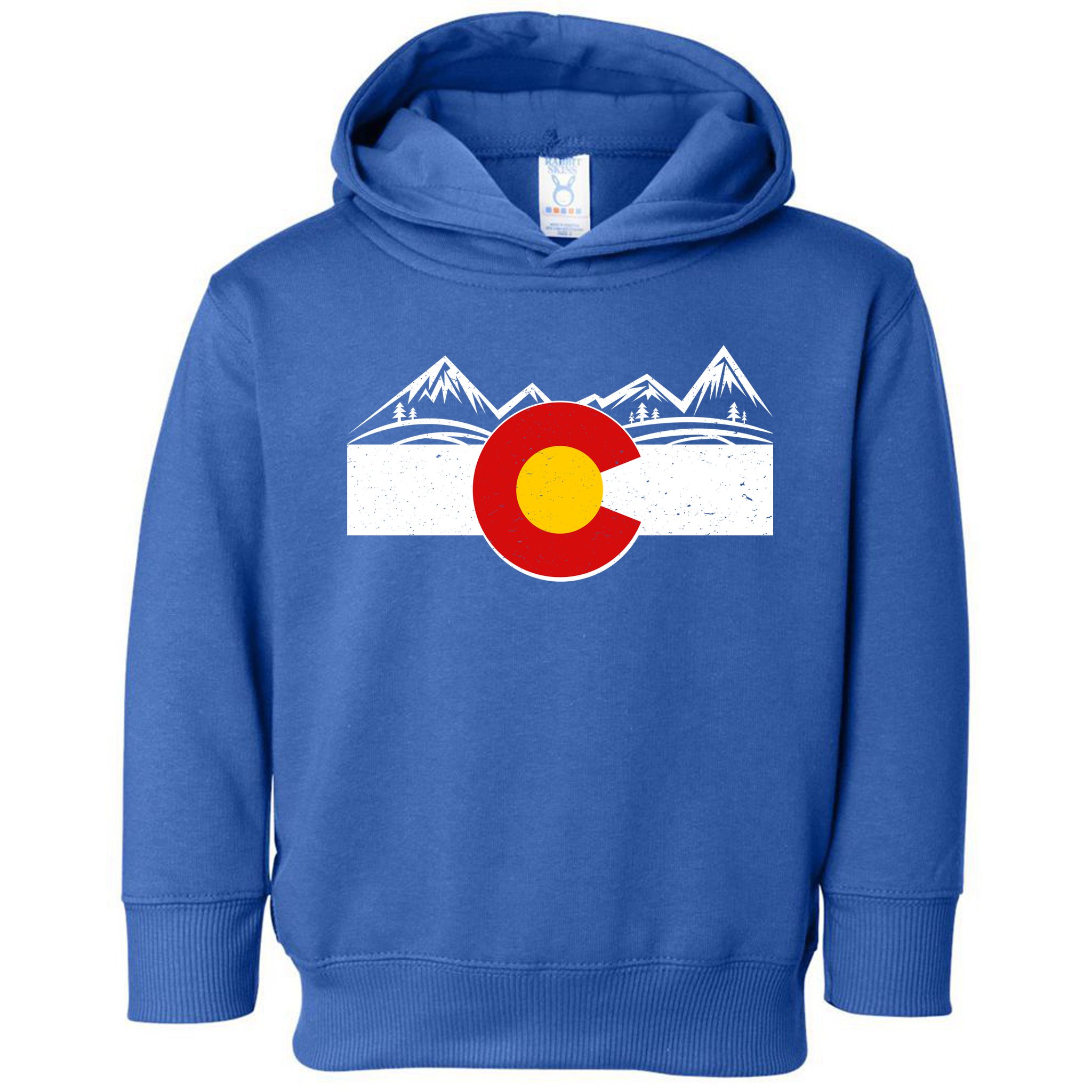 Colorado Wilderness Mountains Flag Toddler Hoodie