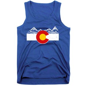 Colorado Wilderness Mountains Flag Tank Top