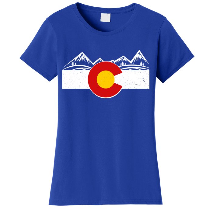 Colorado Wilderness Mountains Flag Women's T-Shirt