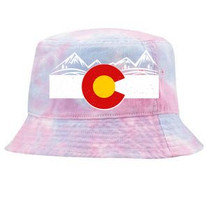 Colorado Wilderness Mountains Flag Tie-Dyed Bucket Hat