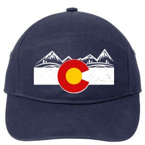 Colorado Wilderness Mountains Flag 7-Panel Snapback Hat