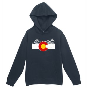 Colorado Wilderness Mountains Flag Urban Pullover Hoodie