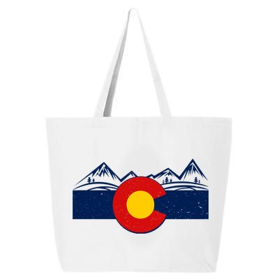 Colorado Wilderness Mountains Flag 25L Jumbo Tote