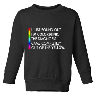 Colorblind Gay Pride LGBT Toddler Sweatshirt
