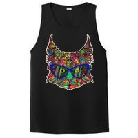 Colorfful Cat With Glasses Portrait PosiCharge Competitor Tank