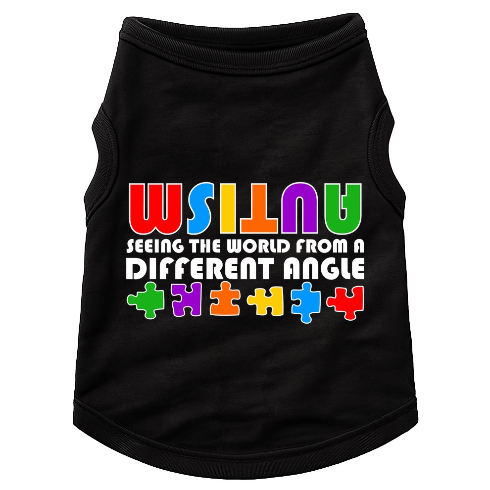 Colorful - Autism Awareness - Seeing The World From A Different Angle Doggie Tank