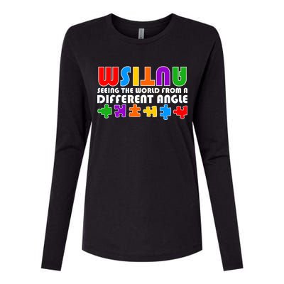 Colorful - Autism Awareness - Seeing The World From A Different Angle Womens Cotton Relaxed Long Sleeve T-Shirt