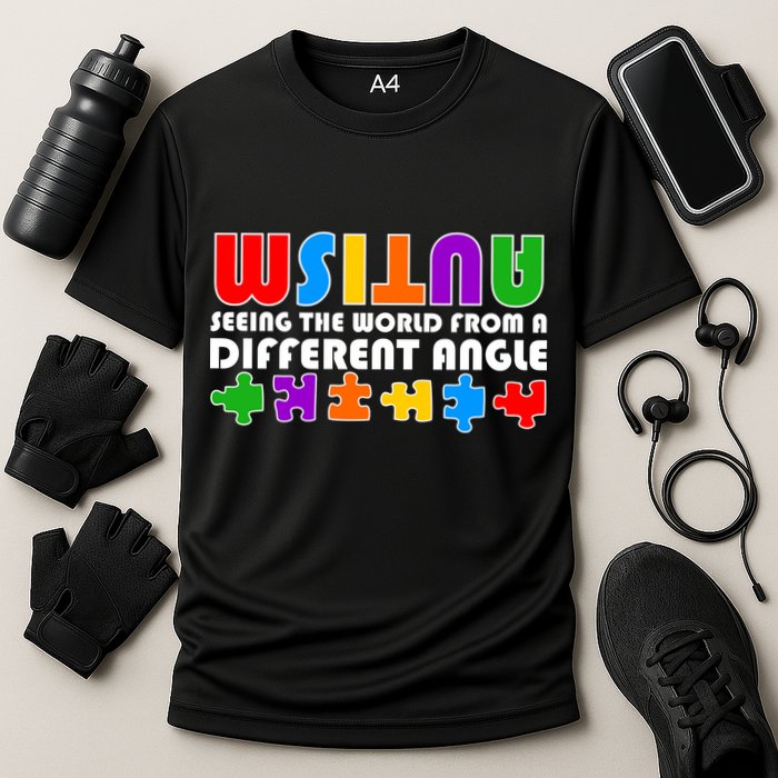 Colorful - Autism Awareness - Seeing The World From A Different Angle Performance Shirt