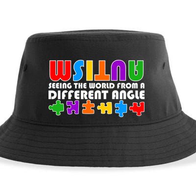 Colorful - Autism Awareness - Seeing The World From A Different Angle Sustainable Bucket Hat