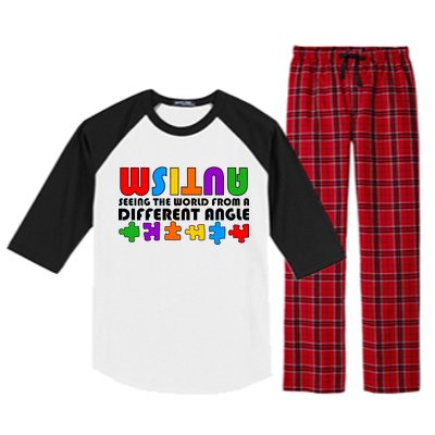 Colorful - Autism Awareness - Seeing The World From A Different Angle Raglan Sleeve Pajama Set