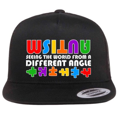 Colorful - Autism Awareness - Seeing The World From A Different Angle Flatbill Hat