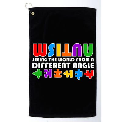 Colorful - Autism Awareness - Seeing The World From A Different Angle Platinum Collection Golf Towel