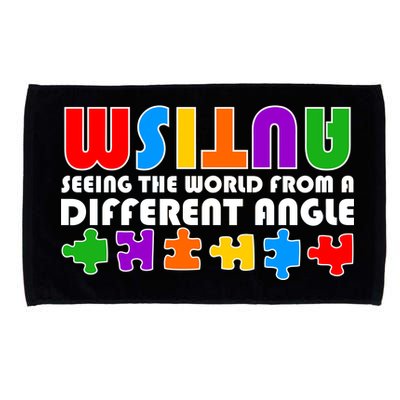 Colorful - Autism Awareness - Seeing The World From A Different Angle Microfiber Hand Towel