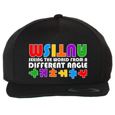 Colorful - Autism Awareness - Seeing The World From A Different Angle Wool Snapback Cap