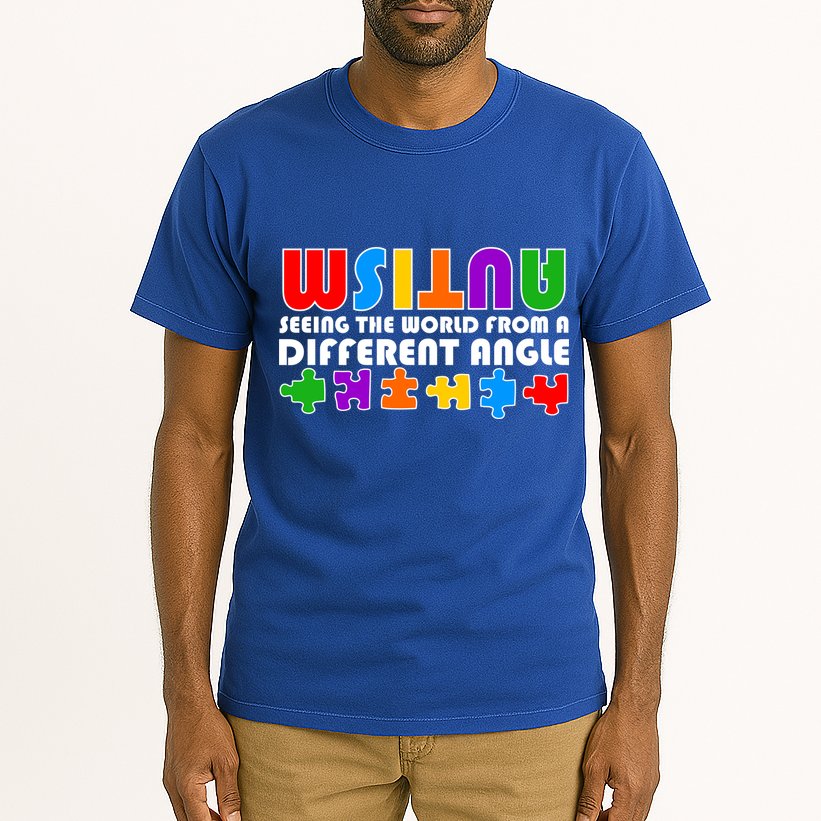 Colorful - Autism Awareness - Seeing The World From A Different Angle Tall T-Shirt