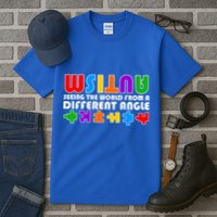 Colorful - Autism Awareness - Seeing The World From A Different Angle Tall T-Shirt