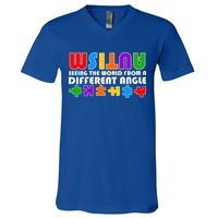 Colorful - Autism Awareness - Seeing The World From A Different Angle V-Neck T-Shirt