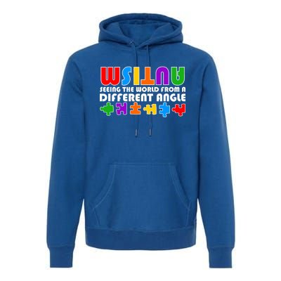 Colorful - Autism Awareness - Seeing The World From A Different Angle Premium Hoodie