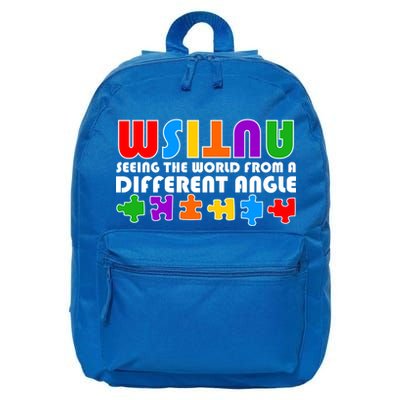 Colorful - Autism Awareness - Seeing The World From A Different Angle 16 in Basic Backpack