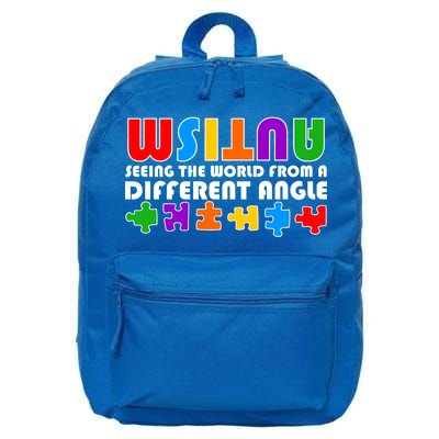 Colorful - Autism Awareness - Seeing The World From A Different Angle 16 in Basic Backpack