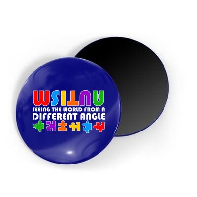 Colorful - Autism Awareness - Seeing The World From A Different Angle Magnet