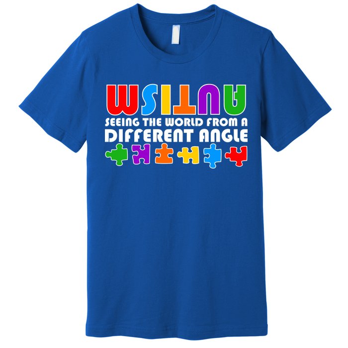 Colorful - Autism Awareness - Seeing The World From A Different Angle Premium T-Shirt