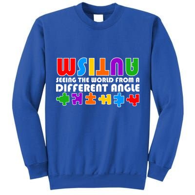 Colorful - Autism Awareness - Seeing The World From A Different Angle Tall Sweatshirt