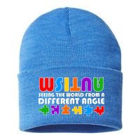 Colorful - Autism Awareness - Seeing The World From A Different Angle Sustainable Knit Beanie