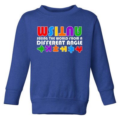 Colorful - Autism Awareness - Seeing The World From A Different Angle Toddler Sweatshirt