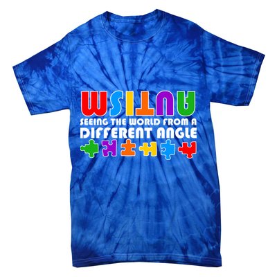 Colorful - Autism Awareness - Seeing The World From A Different Angle Tie-Dye T-Shirt