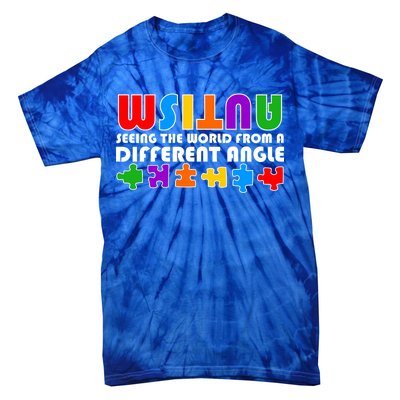 Colorful - Autism Awareness - Seeing The World From A Different Angle Tie-Dye T-Shirt