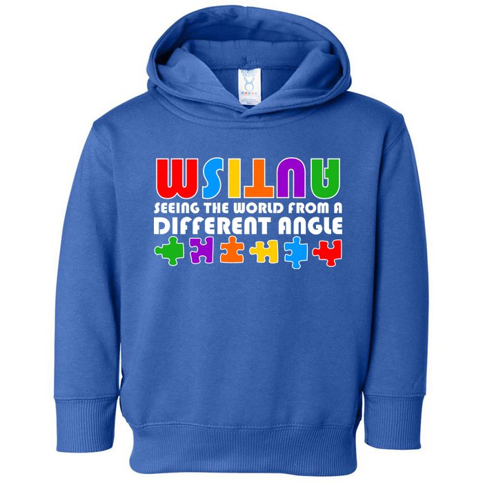 Colorful - Autism Awareness - Seeing The World From A Different Angle Toddler Hoodie