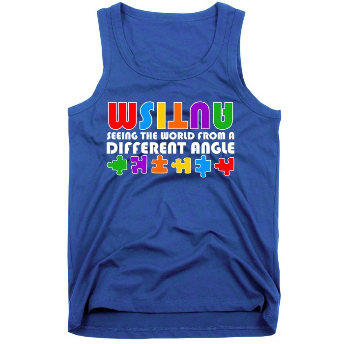 Colorful - Autism Awareness - Seeing The World From A Different Angle Tank Top