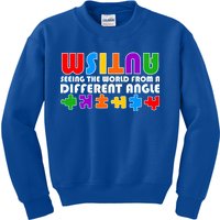 Colorful - Autism Awareness - Seeing The World From A Different Angle Kids Sweatshirt