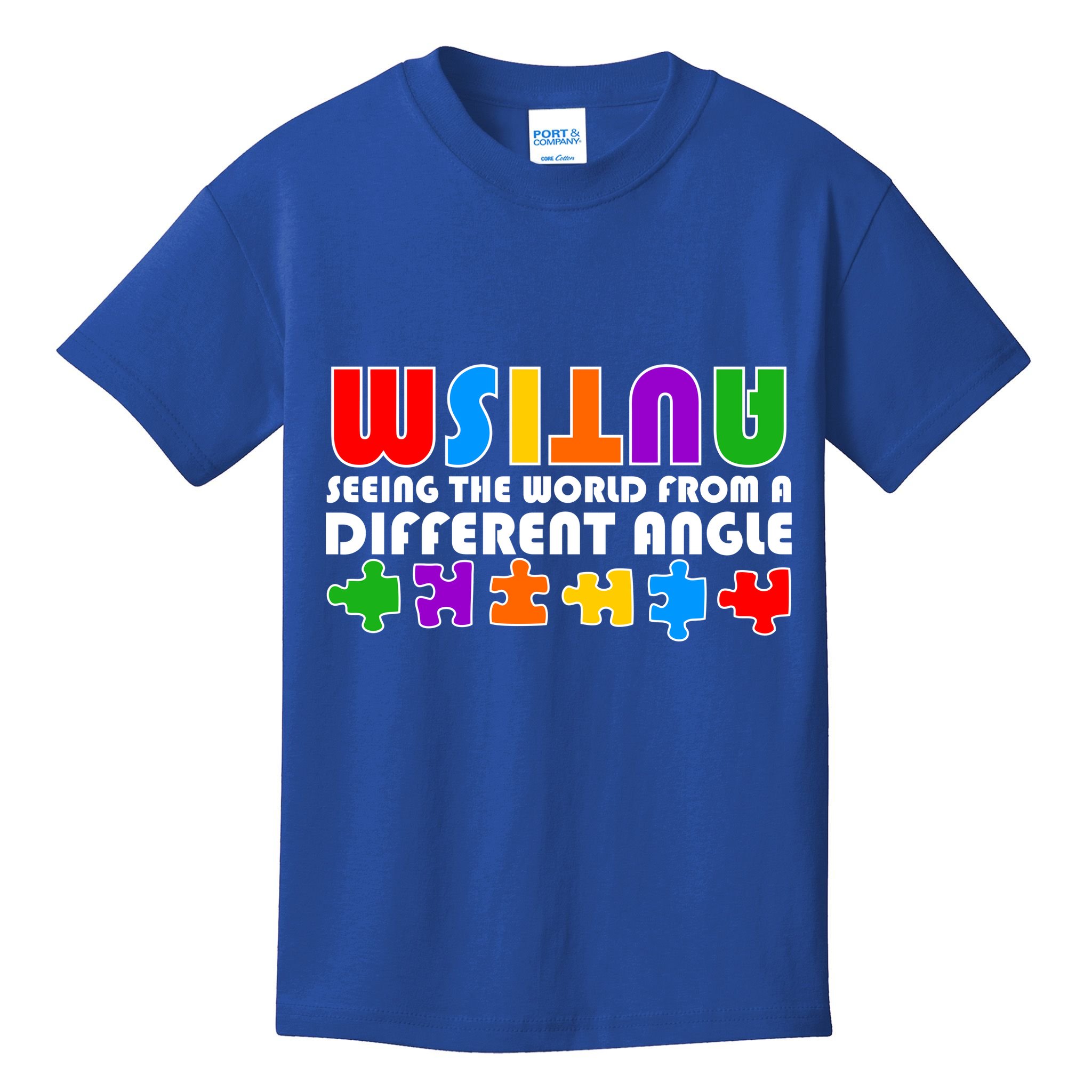 Colorful - Autism Awareness - Seeing The World From A Different Angle Kids T-Shirt