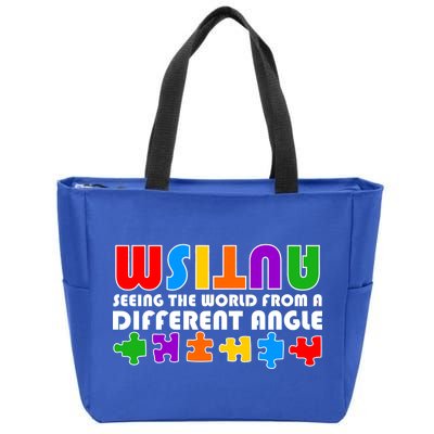 Colorful - Autism Awareness - Seeing The World From A Different Angle Zip Tote Bag