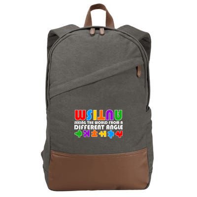 Colorful - Autism Awareness - Seeing The World From A Different Angle Cotton Canvas Backpack