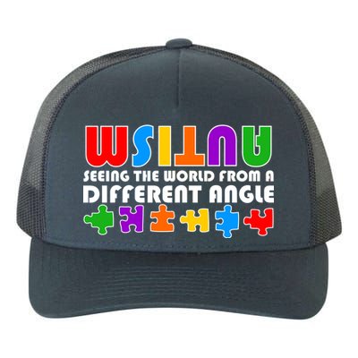 Colorful - Autism Awareness - Seeing The World From A Different Angle Yupoong Adult 5-Panel Trucker Hat