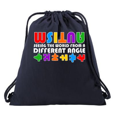 Colorful - Autism Awareness - Seeing The World From A Different Angle Drawstring Bag