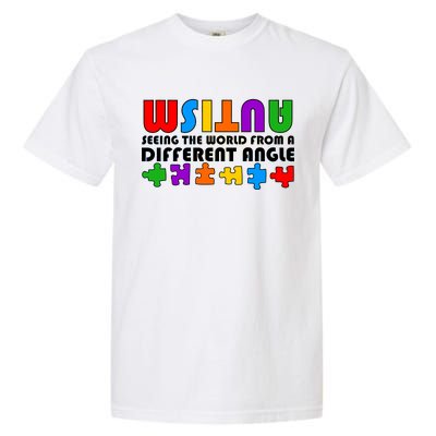 Colorful - Autism Awareness - Seeing The World From A Different Angle Garment-Dyed Heavyweight T-Shirt