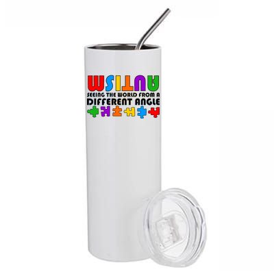 Colorful - Autism Awareness - Seeing The World From A Different Angle Stainless Steel Tumbler