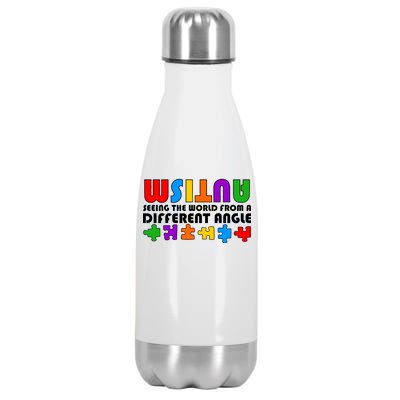 Colorful - Autism Awareness - Seeing The World From A Different Angle Stainless Steel Insulated Water Bottle