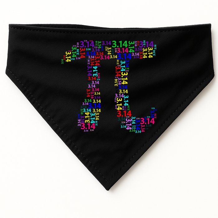 Colorful 3.14 Pi Day Mash-Up USA-Made Doggie Bandana