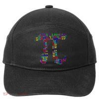 Colorful 3.14 Pi Day Mash-Up 7-Panel Snapback Hat