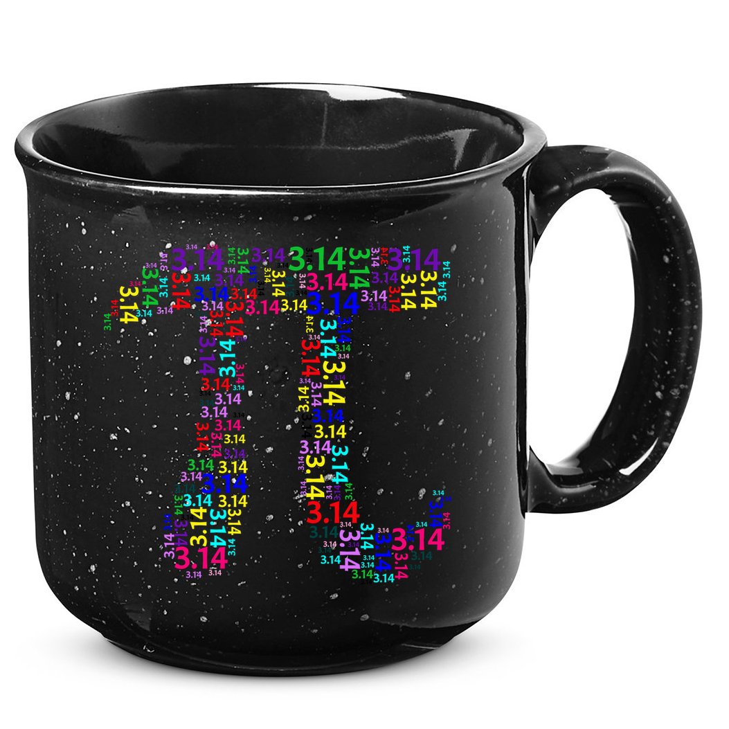 Colorful 3.14 Pi Day Mash-Up 15oz Campfire Ceramic Mug